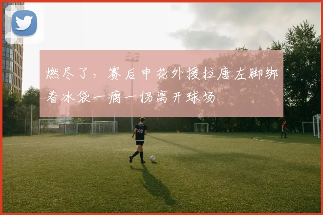 燃尽了，赛后申花外援拉唐左脚绑着冰袋一瘸一拐离开球场
